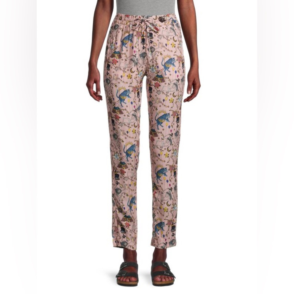 Zadig & Voltaire Parono Circus Skeleton Print Drawstring Waist pants pink - Picture 3 of 11